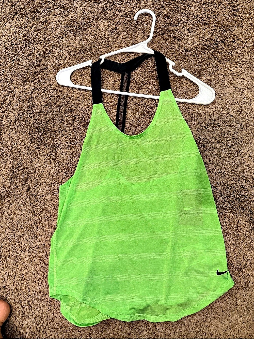 Nike Dri-FIT Racerback Mesh Tank Top Green
